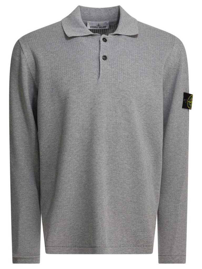 Stone Island Cotton Long Sleeves Polo Shirt Tag Size L Men